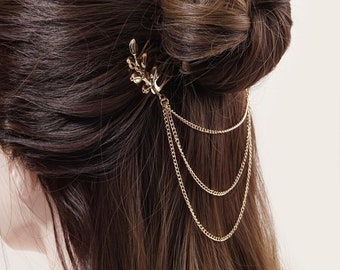 Leaf Shaped Hair Clip Slide Jewellery Accessories Boho Hair Pin UK seller Leaf Shaped Hair Clip Slide Jewellery Accessories Boho Hair Pin UK seller