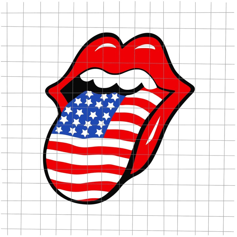 Tongue American Flag Svg Funny Tongue 4th of July Svg Tongue - Etsy Canada