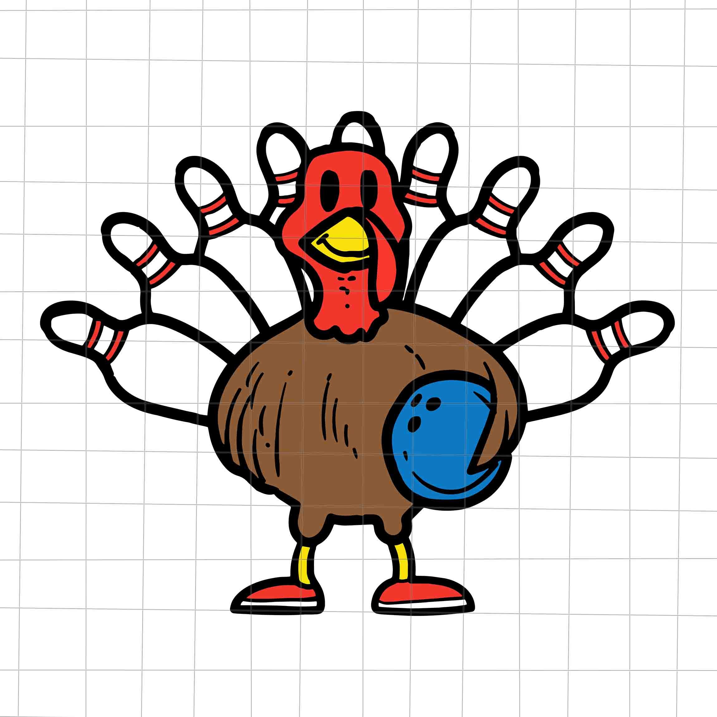 Turkey Bowling Thanksgiving Svg Bowling Thanksgiving Svg Etsy