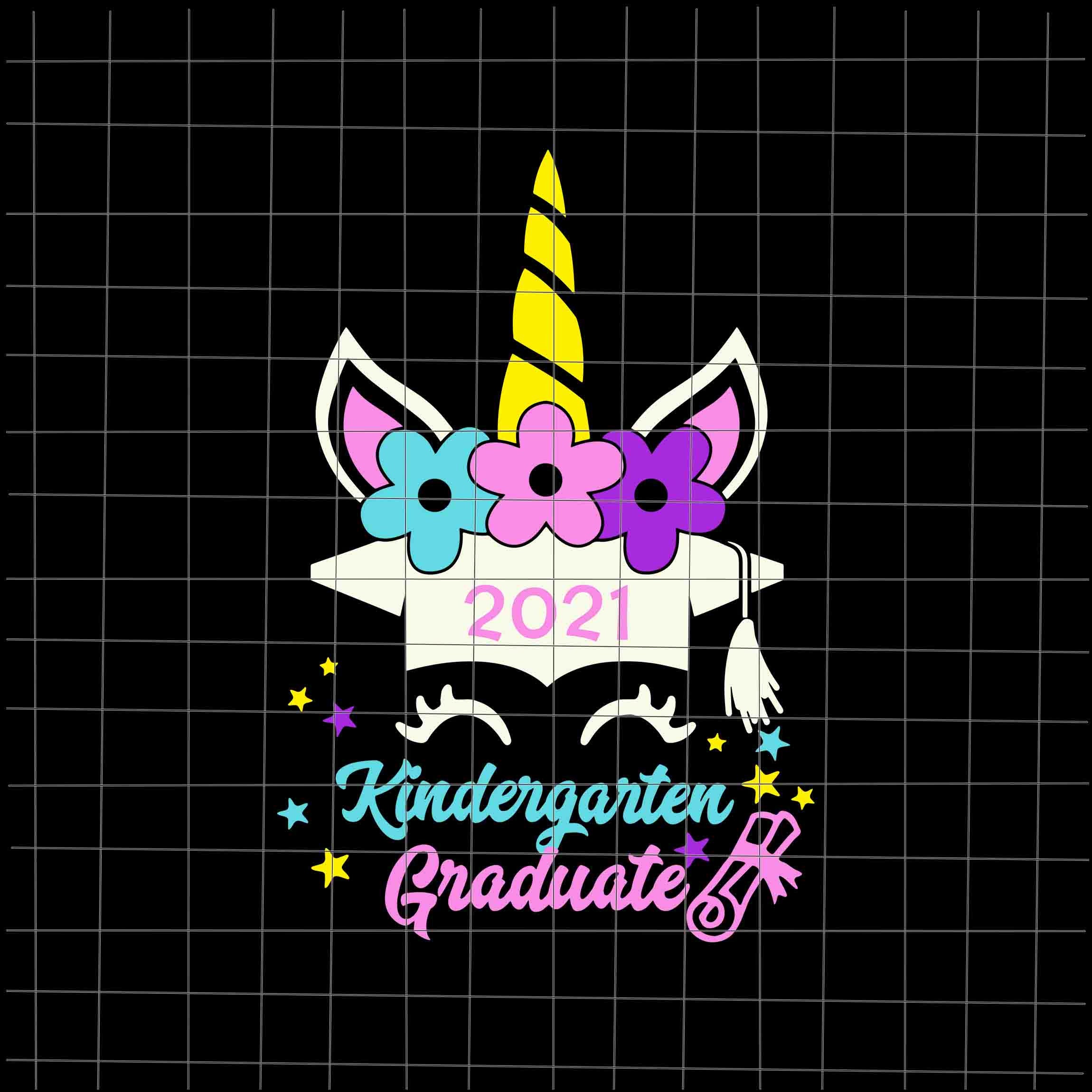Download Unicorn 2021 Graduate Svg Unicorn Kindergarten Graduation | Etsy