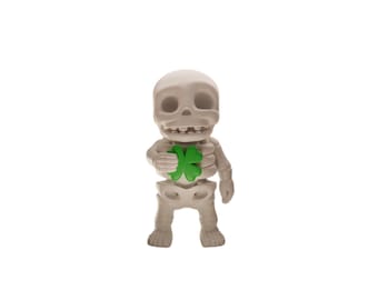 Lucky Clover Tiny Skeleton 3D Printed