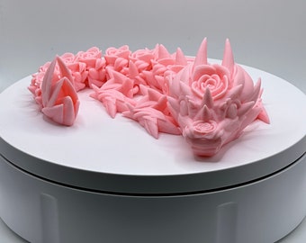 Articulated Rose Dragon 3D Printed