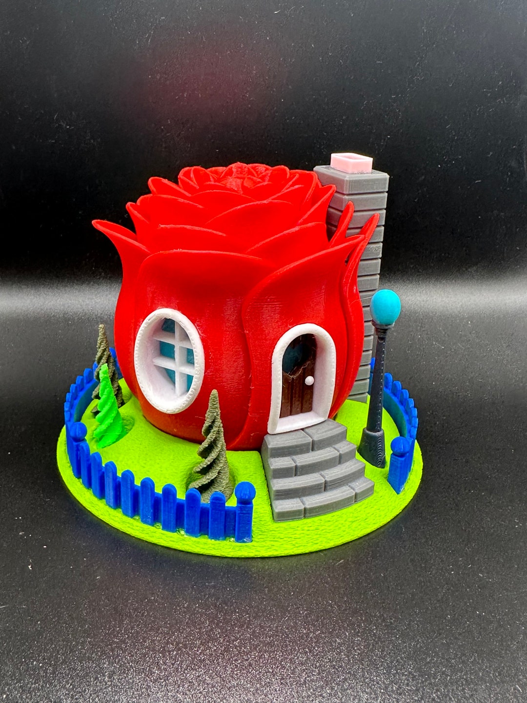 The Valentine’s Day Rose, Fairy House 3D Printed Figurine, Home Decor ...