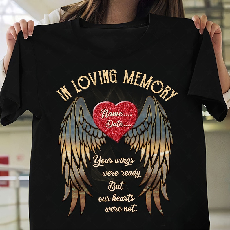 Angel Wings In Loving Memory png Customized Designs Your | Etsy