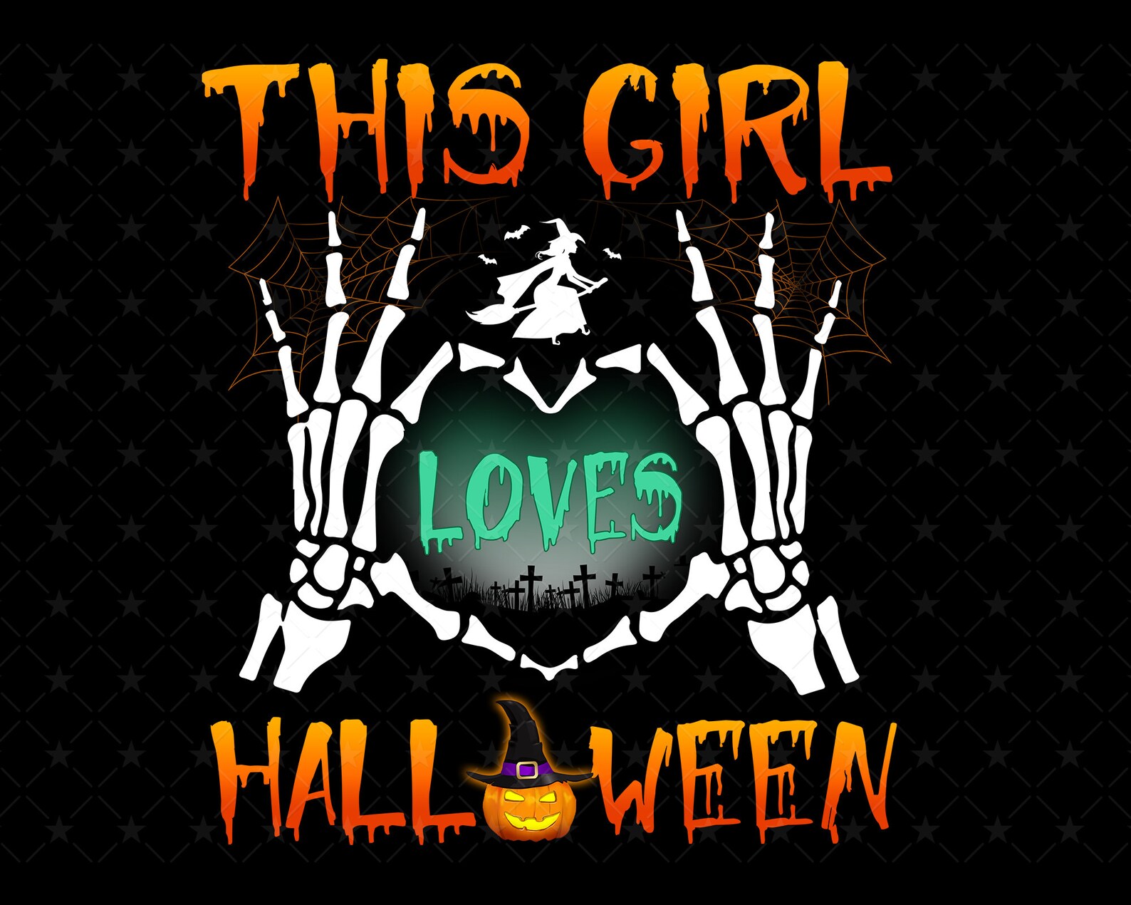 This Girl Loves Halloween png Funny Halloween Gifts Skull | Etsy