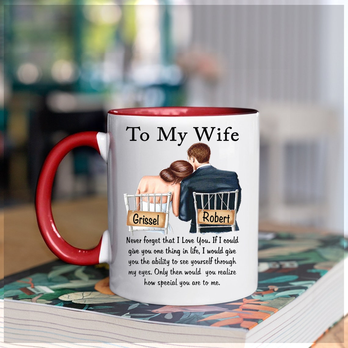 Personalized To My Wife Ceramic Mug Personalized Names Coffee Etsy 
