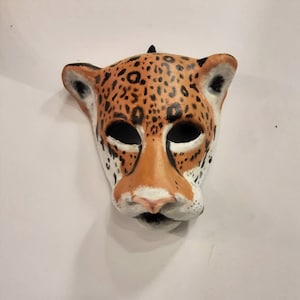 Venetian jaguar mask in papier-mâché, hand made, paper mache, venetian mask