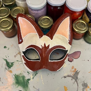 Colombina mask in hand made papier-mâché, venetian mask, halloween mask, venice mask, paper mache