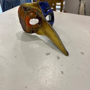 Captain Nose Mask from the Commedia Dell Arte in Handmade Papier Mache