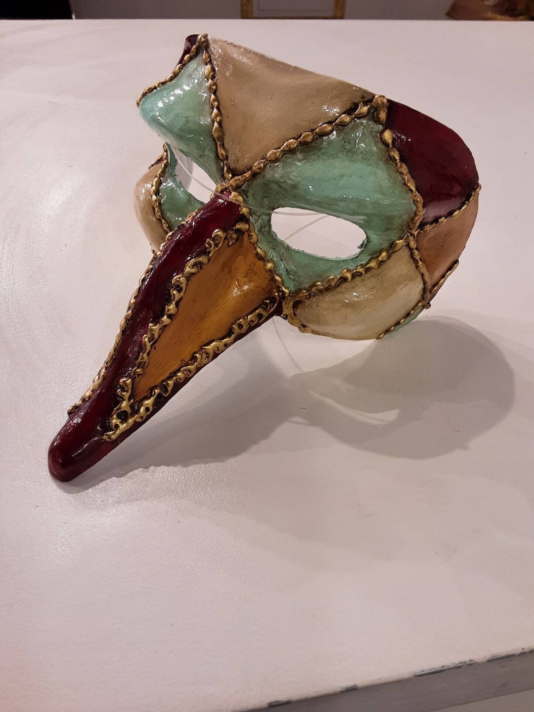 Pulcinella Papiermâché Nose Mask From the Commedia Dell Arte Etsy