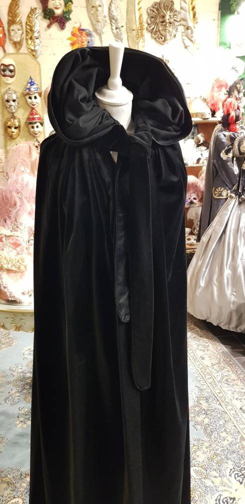 Domino cloak in very warm handmade velvet hand madevelvet | Etsy