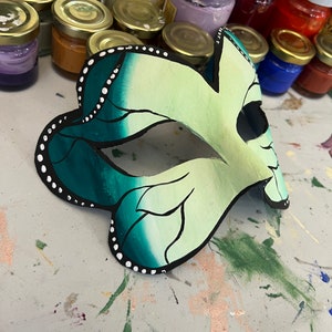 Colombina mask in hand made papier-mâché, venetian mask, halloween mask, venice mask, paper mache