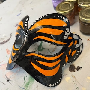 Colombina mask in hand made papier-mâché, venetian mask, halloween mask, venice mask, paper mache