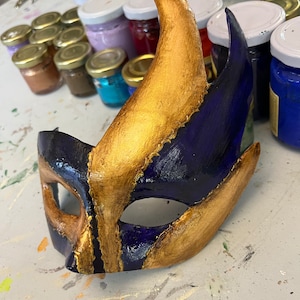 Colombina mask in papier-mâché hand made, venetian mask, halloween mask, venice mask, paper mache