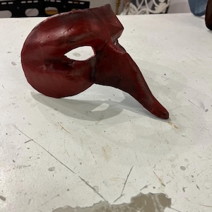 Captain Nose Mask from the Commedia Dell Arte in Handmade Papier Mache
