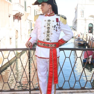 Venezianisches Prinz-Joseph-Zeitkostüm handgefertigt, venezianische Maske, handgefertigt
