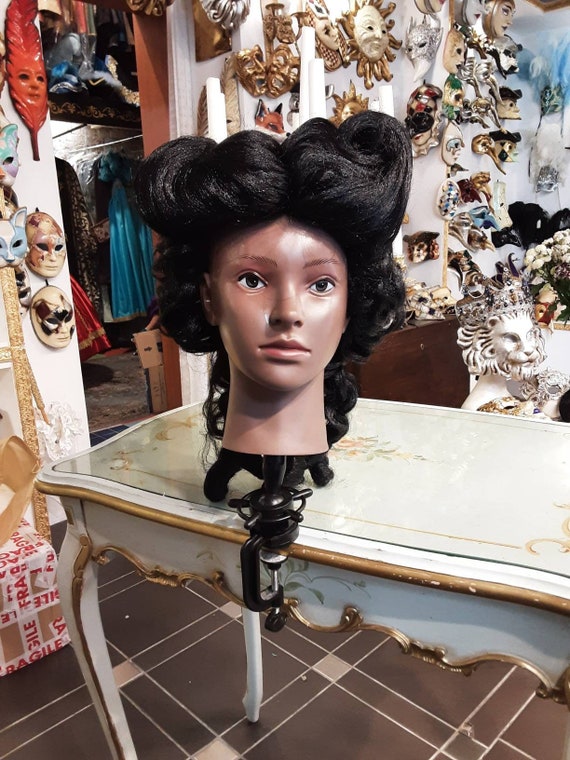 Historical Wig 1800s Ladies Wig 19th Century Black Pearl Wig Etsy UK