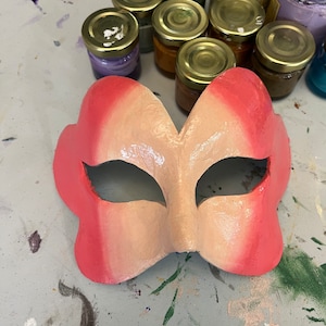 Colombina mask in hand made papier-mâché, venetian mask, halloween mask, venice mask, paper mache