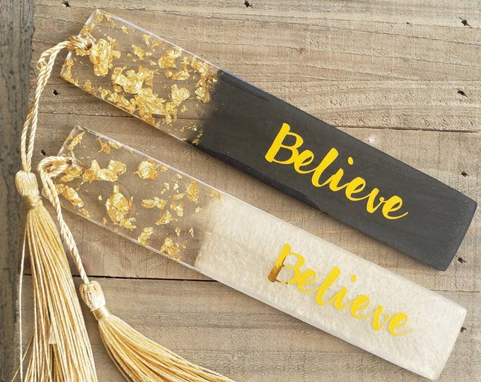 Believe Resin Bookmark