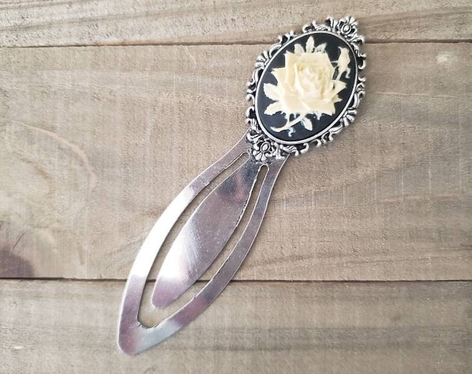 Antique Silver Flower Bookmark