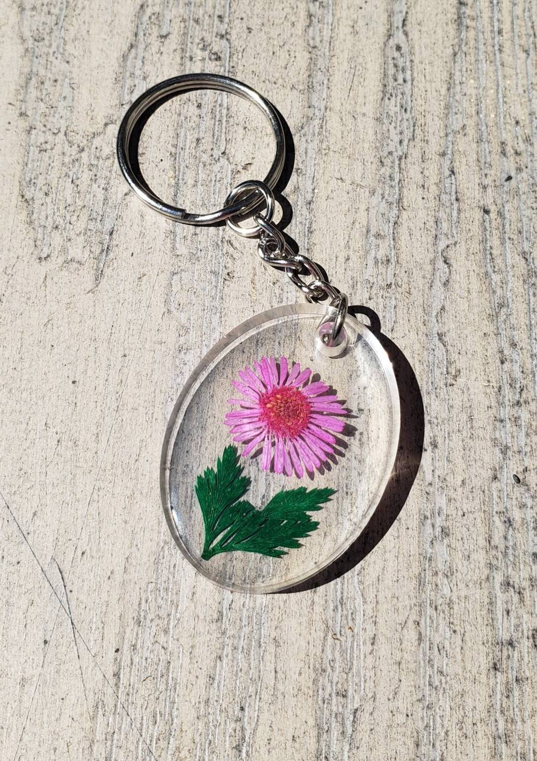 Flower Resin Keychain Etsy Canada