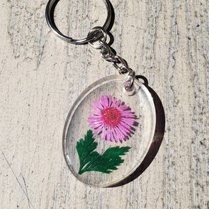 Flower Resin Keychain