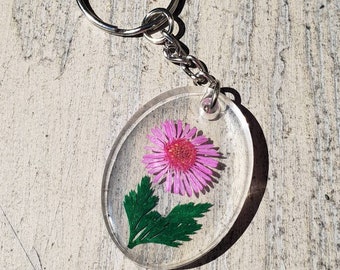 Flower Resin Keychain