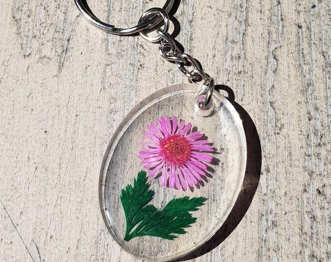 Flower Resin Keychain