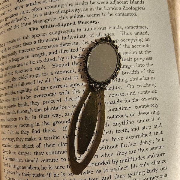 Antique Bronze Mirror Bookmark