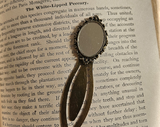 Antique Bronze Mirror Bookmark