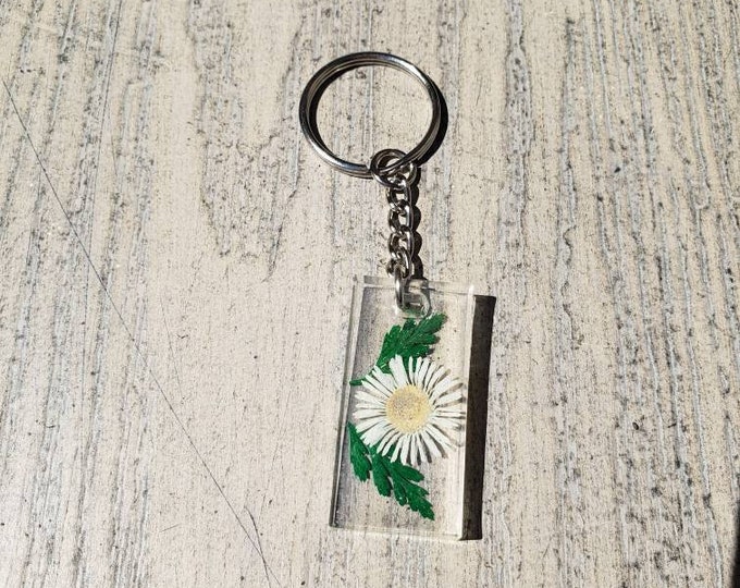 Flower Resin Keychain