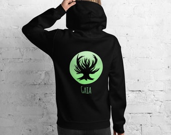Gaia Inspirational Comfortable Unisex Hoodie, Spiritual Hoodie,  Hoody, Religious Apparel, Tree of Life Hoodie