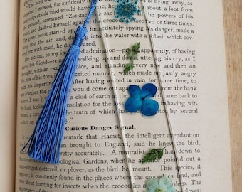 Blue Flower Resin Bookmark