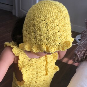 Crochet PATTERN - Shell Ruffle Romper / baby overalls/ romper pattern (3-6, 6-9, 9-12 months sizes), English version image 4