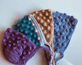 Gorro de bebé, gorro hecho a mano, gorro con pompón, gorro para recién nacidos y niños pequeños, gorro de ganchillo