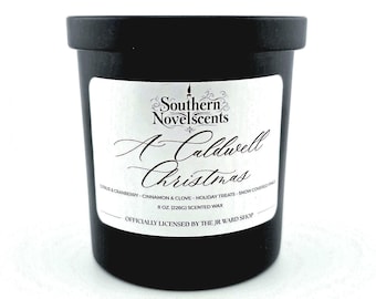 Um Natal em Caldwell - Vela de 227g inspirada na Irmandade da Adaga Negra™ - Com aroma de damasco e soja - JR Ward - Edição de Natal (com licença oficial)