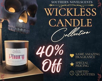 ウィキッド・グッド・キャンドルズ - 芯なし - ブラック・ダガー・ブラザーフッド™公式ライセンス取得済みインスパイアードキャンドル - 8オンス カスタムソイキャンドル - ブックセント - BDB