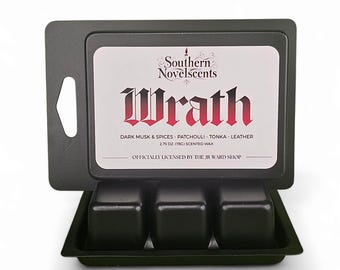 Wrath – oficjalnie licencjonowany wosk do topienia inspirowany Black Dagger Brotherhood™ – męski zapach – 2,75 uncji niestandardowego wosku sojowego