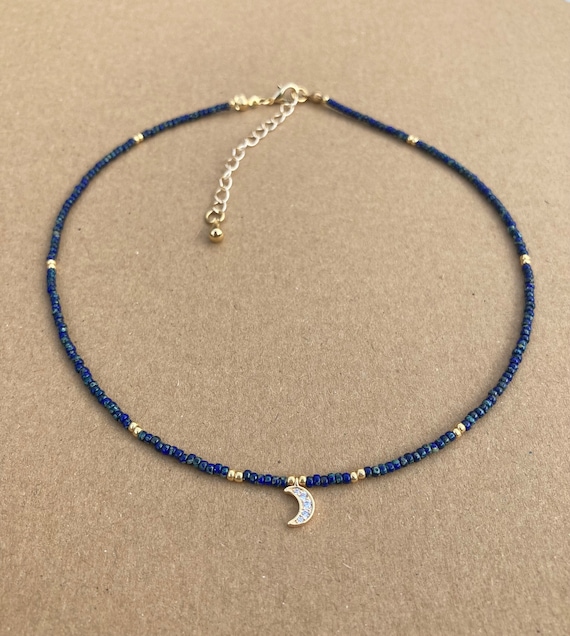 Beaded moon best sale necklace
