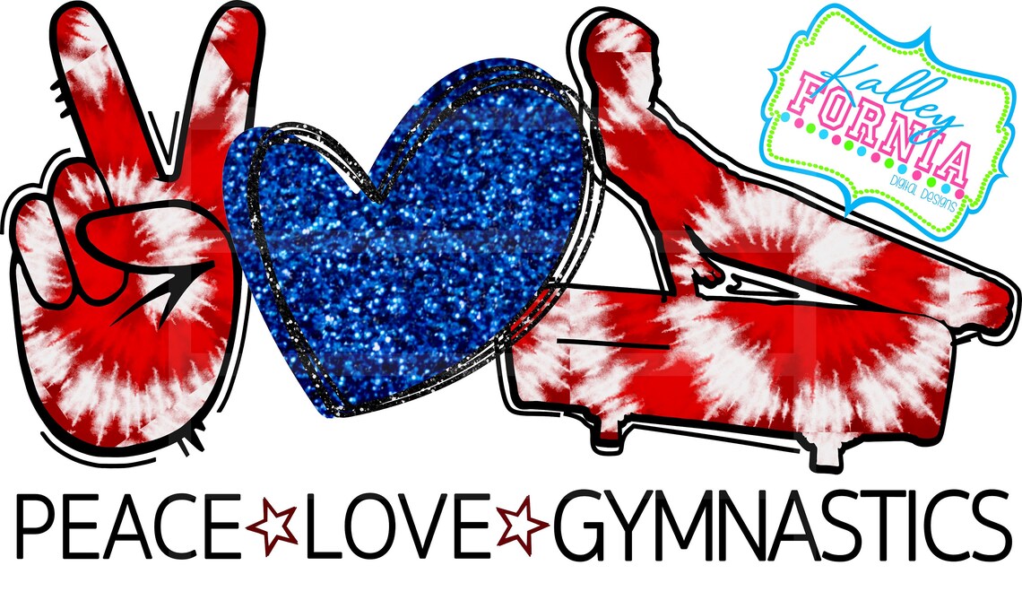 Peace Love Gymnastics BOY Version PNG SUBLIMATION 3 Designs Etsy