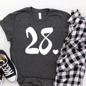 28th Birthday Shirt, Customized Birthday Shirt, 28 Years Old Shirt, Gift For 28th Birthday, Twenty eighth Birthday, Birthday Shirt,28th Tee