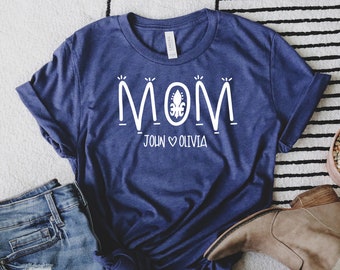 Mom Shirt, Gepersonaliseerde Moeder Shirt, Shirt met Kinderen Namen, Mom Shirt Kids Namen Shirt, Moeder Gift, Moeder Valentijnsdag Shirt, Moeder Dag Tee