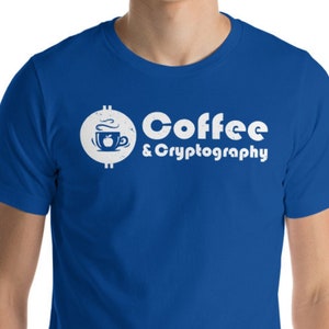 Coffee and Cryptography Shirt, Bitcoin T-Shirt, Cryptocurrency, Crypto Tee, Technology Shirt, Dogecoin Shirt, DOGE Cryptocurrency tshirt