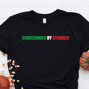 Surrounded By Stunads Shirt, Funny Italian Saying Shirt, Italian Gift Trend, Italian Flag, Italian Gift For Men Women