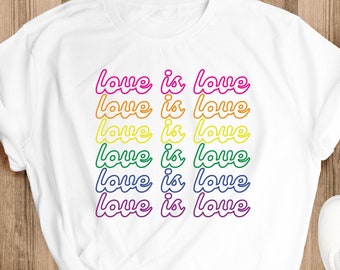 Love is Love Retro Shirt, Love is Love Shirt Women, Love is Love Shirt Men, Love is Love Shirt, Love is Love Shirt Kids, Rainbow Shirt Retro