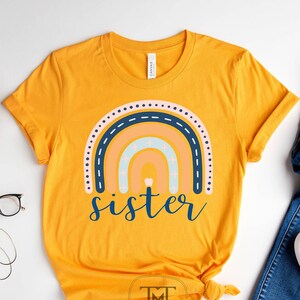 Sister Rainbow Shirt, Family T-shirt, Siblings Tshirt, Promoted To Big Sister Shirt, Sisterhood Shirt, Gift For Her