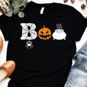 Halloween Boo Shirt, Halloween Pumpkin Shirt, Kids Halloween Shirt, Spider Halloween Shirt, Toddler Halloween Shirt, Halloween Ghost Shirt