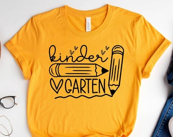 Kindergarten Teacher Shirt, Hello Kindergarten T Shirt, Back to School Shirt, Teacher Shirt, Team Teacher Shirt, First Day Of School Shirt