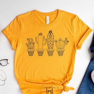 Cactus Plants Shirt, Botanical Shirt, Cute Cactus Shirt, Gardening Shirt, Cactus T-Shirt, Desert Shirt, Not a Hugger Shirt, Plant Lover Tee