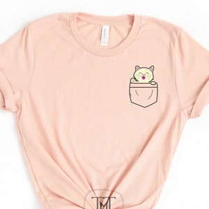 Pocket Cat Shirt, Funny Cat Shirt, Cat Shirt, Cat Lover Gift Shirt, Cat Pocket Shirt, Cat Lover Shirt, Birthday Gift For Her
